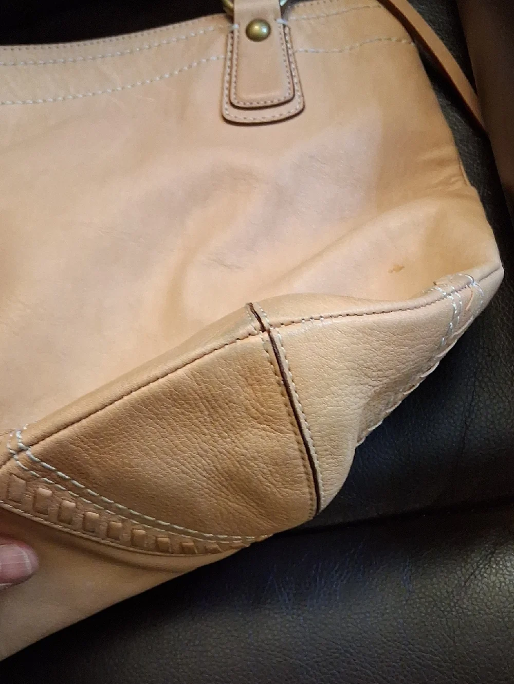 Coach Poppy Whipstitch Natural Leather Hobo Tote October 2011 - Picture 10 of 15